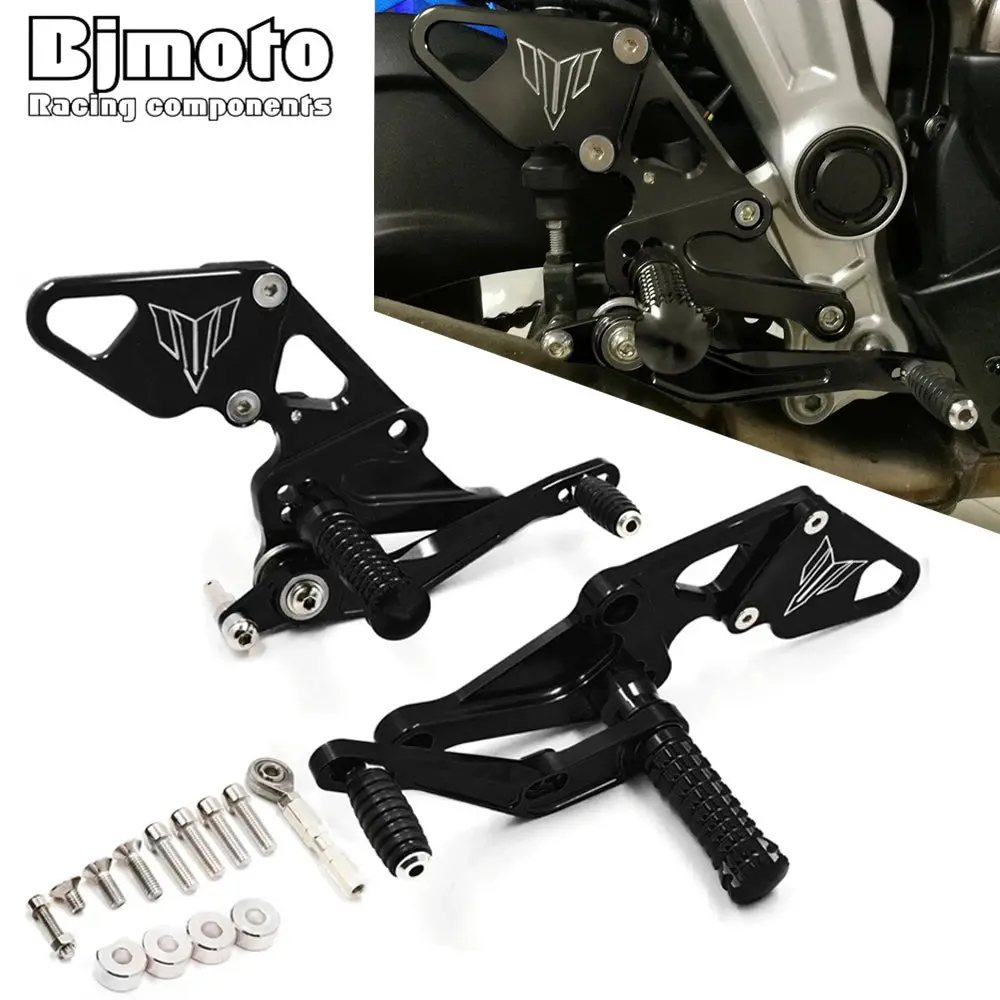 Cnc Adjustable Rearset Footpeg Footrest Rear Set For Yamaha Fz-07 Mt-07 Fz07 Mt07 Mt 07 2020 2019 2018 2017 2016 2015 2014 2013 1