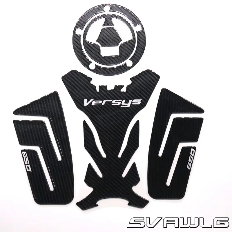 2019 Motorcycle Accessories 3D Fiber Sticker Sets Tank Decal Protector Pad Set For Kawasaki Versys 650 1