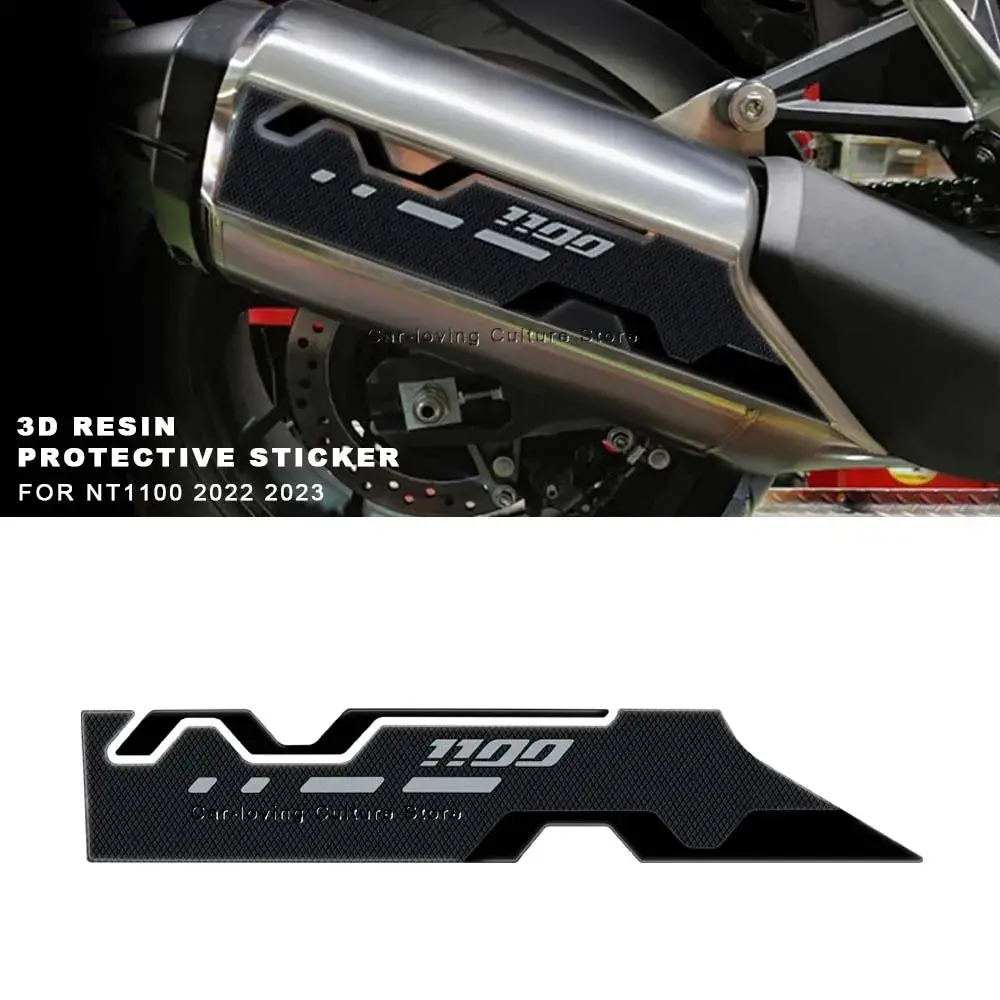 For Nt1100 2022-2023 Motorcycle Accesscies Protection Silencer Rear Body Sticker 3D Resin Sticker 1