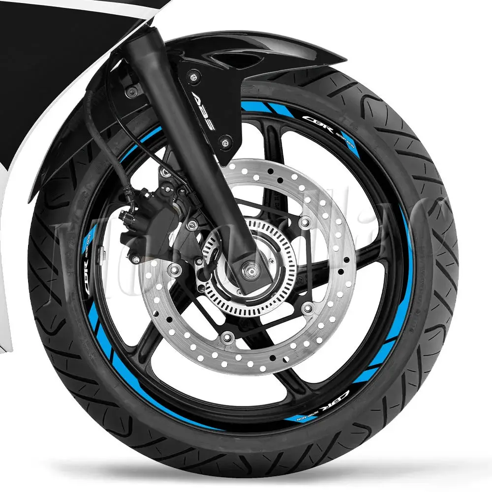 For Honda Cbr 400 600Rr 650R 1000Rr 250R 500R Cb650f Motorcycle Wheel Rim Sticker Decal Reflective Stripe Tape Accessories 5