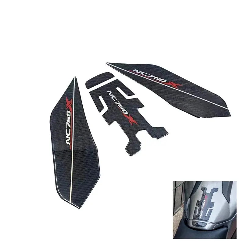Motorcycle Accessories Carbon Fiber Oil Fuel Gas Tank Pad Tankpad Decal Protector Sticker For Honda Nc750x Nc 750X Nc700 Nc700x 5