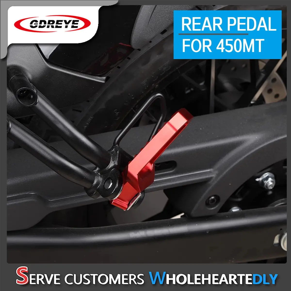 For Cfmoto 450Mt 450 Mt 2024 Motorcycle Cnc Aluminium Rear Footrest Expandable Teeth Pedal Kit Foot Pegs Pedal 2