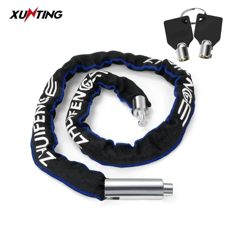 Xunting Bicycle Lock Heavy Duty Bike Chain Lock Anti-Theft Security 6Mm Thick Chain For Motorcycle Door Scooter With 2 Keys 1