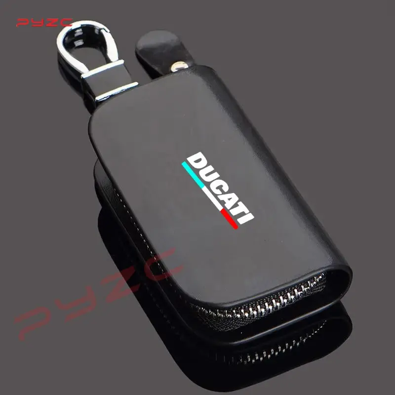Vintage Genuine Leather Wallet Key Holder Housekeeper Keys Organizer Voor Ducati Panigale V2 V4 1199 Diavel 1200 Multistrada 950 1