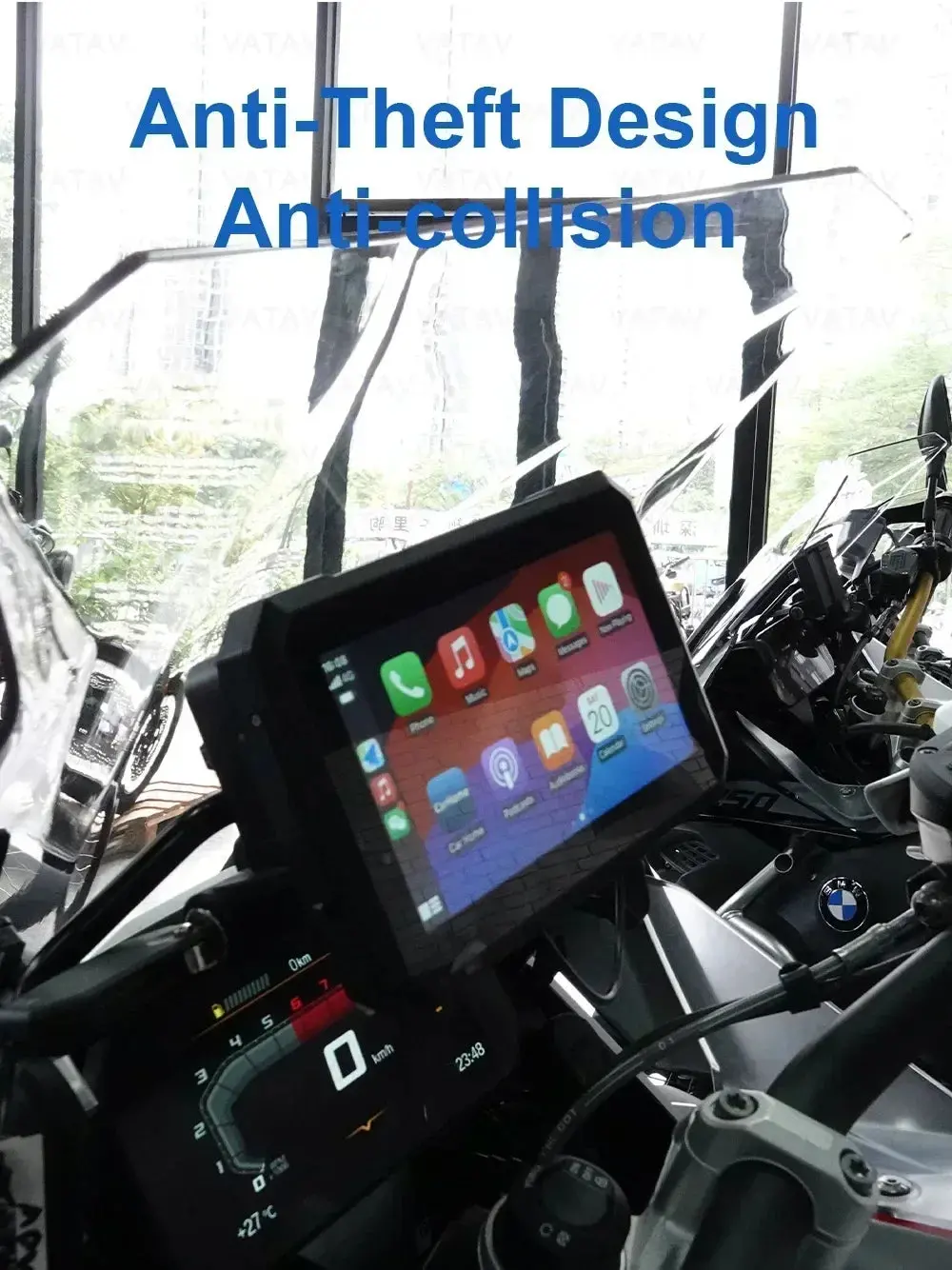 C7 For Bmw R1200gs R1250 R1300gs Touch Outdoor Waterproof Sunsceen External Portable Motorcycle Navigator Carplay Android Auto 2