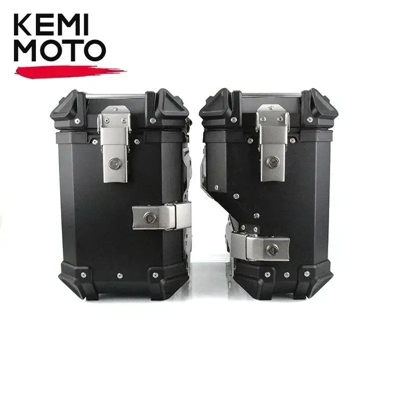 38L Crf1000l Universal Side Case Luggage Box For Honda Africa Twin Crf1100l Adv Motorcycle Right Side Of Exhaust Aluminum Boxs 1