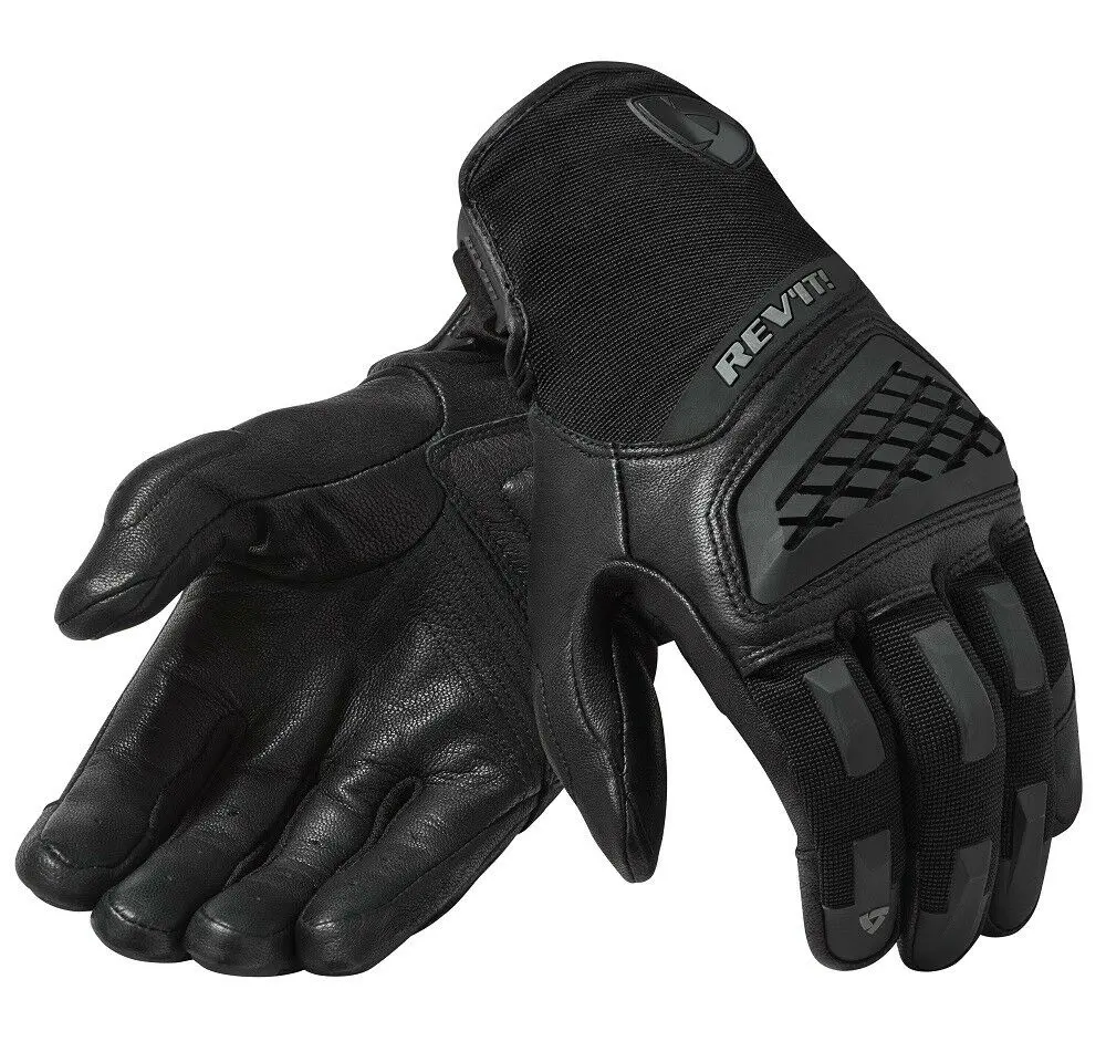 New Black/White Revit Neutron 3 Motorcycle Summer Racing Touch Screen Gloves Genuine Leather Motorbike Mx Atv Gloves 3