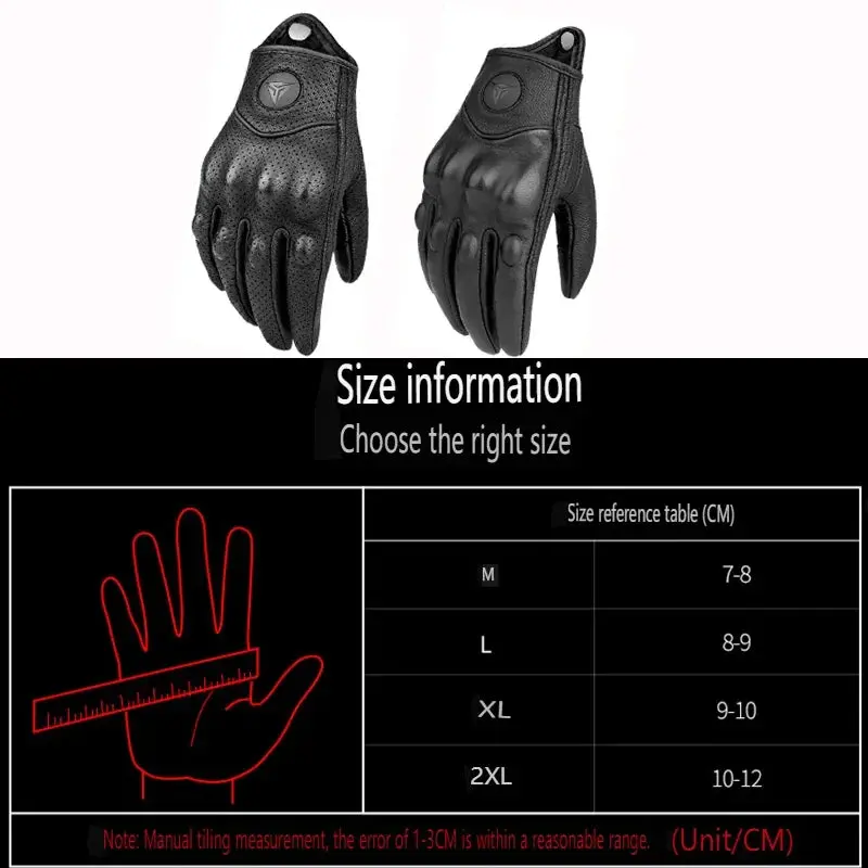Motorcycle Leather Carbon Fiber Gloves Summer Winter Cross-Country Mountain Bike Motorcycle Gloves Riding Motorcycle Rider Glove 3