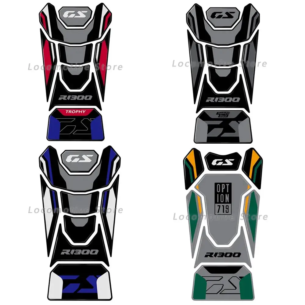 For Bmw R 1300 Gs R1300gs 2023 2024 R1300gs Accessories Tank Mat 3D Epoxy Resin Protection Sticker Kit 6