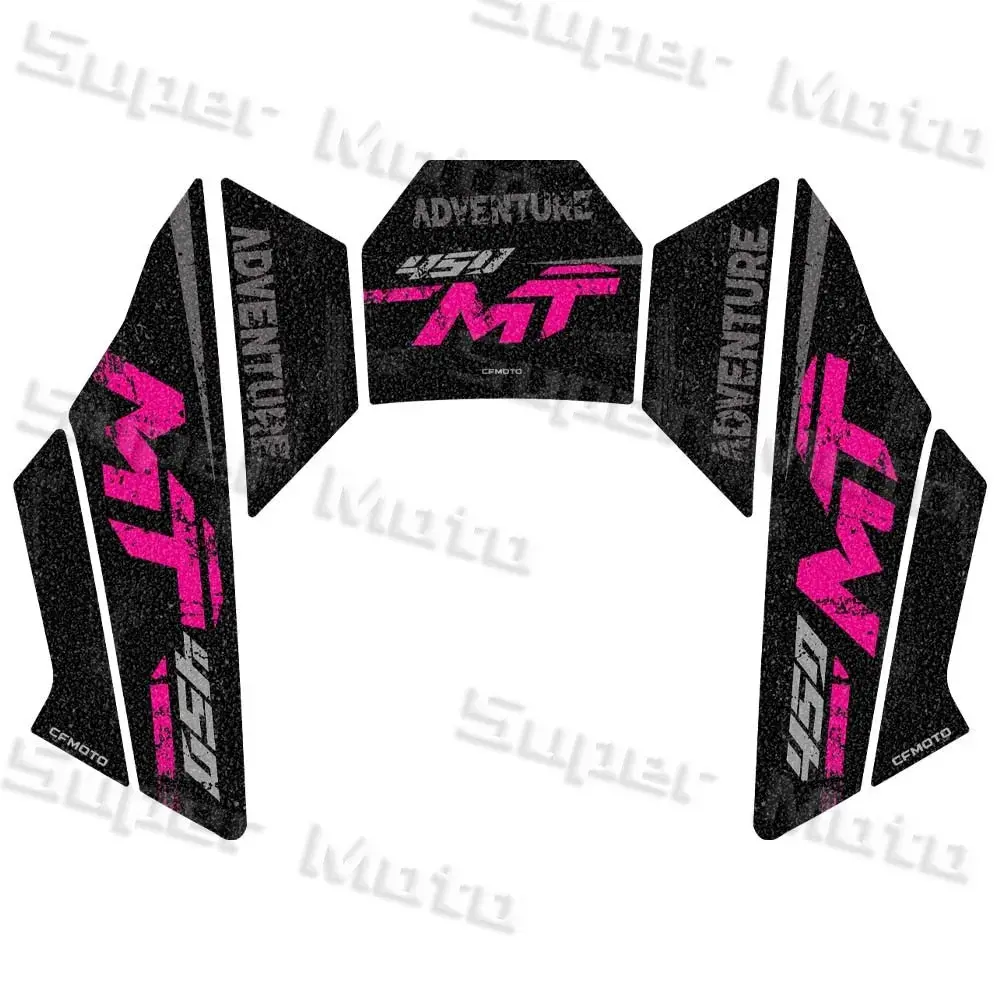 For Cfmoto 450Mt 450Mt 2024 Motorcycle Frosted Fuel Tank Kit Sticker Motocross Protector Knee Grip Pad 3M Decals Accessories 9