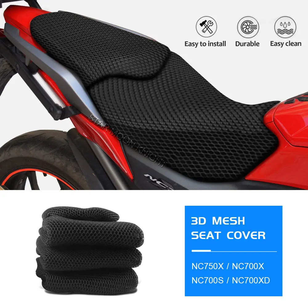 3D Mesh Seat Cover For Honda Nc 750 Nc750 X Nc750x Nc700x Nc700xd Nc700s Nc 750X 700X Anti-Slip Nylon Fabric Cushion Seat Cover 1