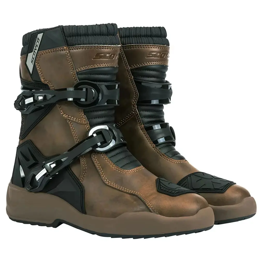 Waterproof Motorbike Boots Anti-Slip Motorcycle Boots Wear-Resistant Biker Protection Equipment Anti-Fall Motocross Boot 7