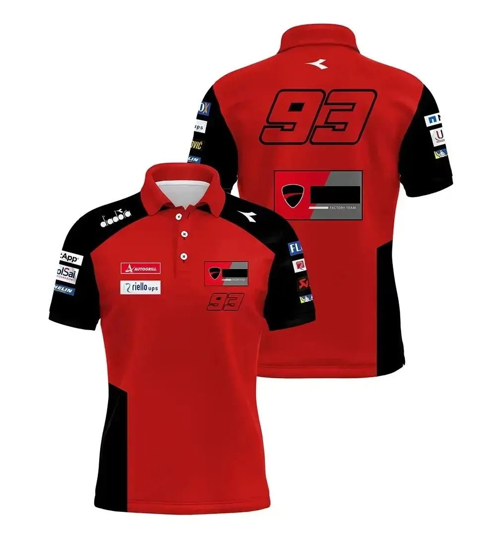 No.93 Rider Polo Shirt For Mens 2025-26 New Moto Gp Outdoor Extreme Sports Motorcycle Quick Drying Riding Suit Tees 3