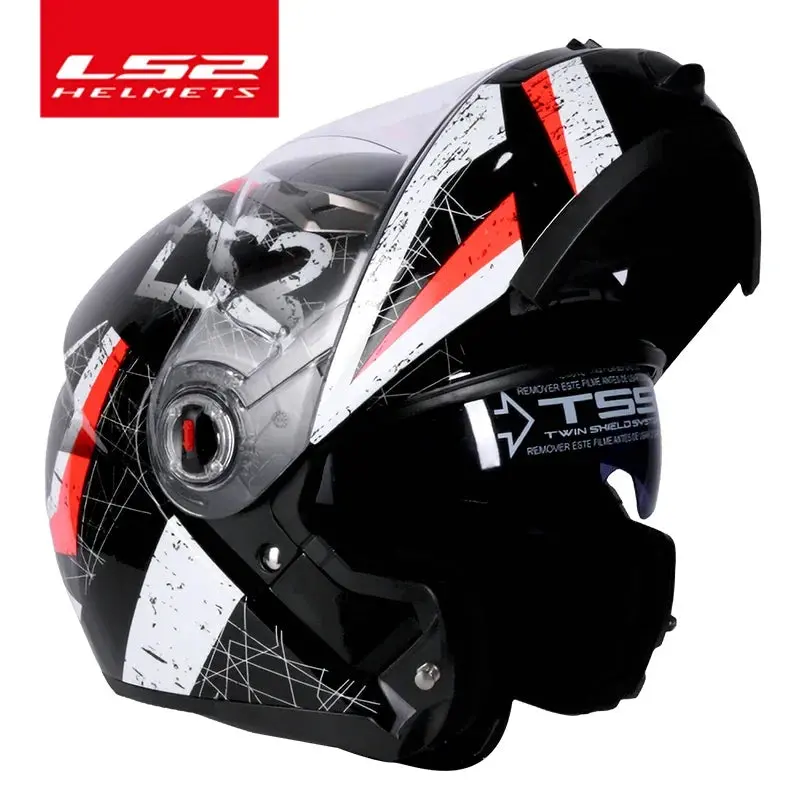 LS2 FF370 Flip-Up Motorcycle Helmet – Premium Modular Helmet Featuring Quick-Release Dual Visor System and Integrated UV-Protective Sun Visor - Image 15