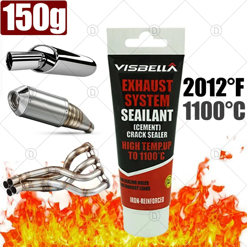 1Pc High Temperature Sealant Car Exhaust Pipe Tailpipe Muffler Motorcycle Repair Auto Repair Tool Paste Glue Automotive Metal 1