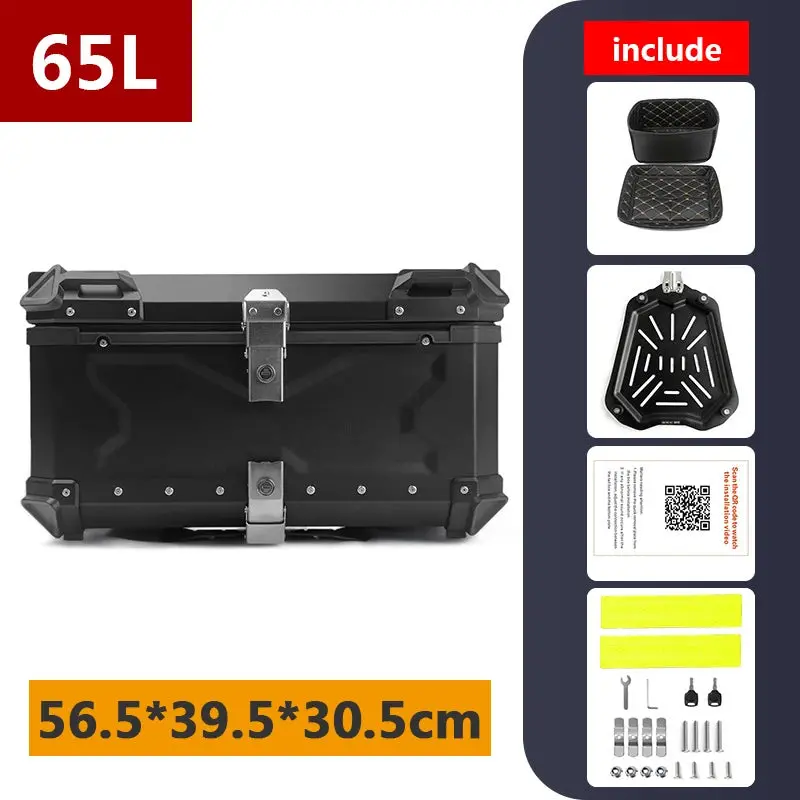 45L 55L 65L 80L 100L Aluminum Motorcycle Box Moto Top Case Rear Storage Luggage Trunk For Bmw R1200gs Lc R1250gs F800gs 22