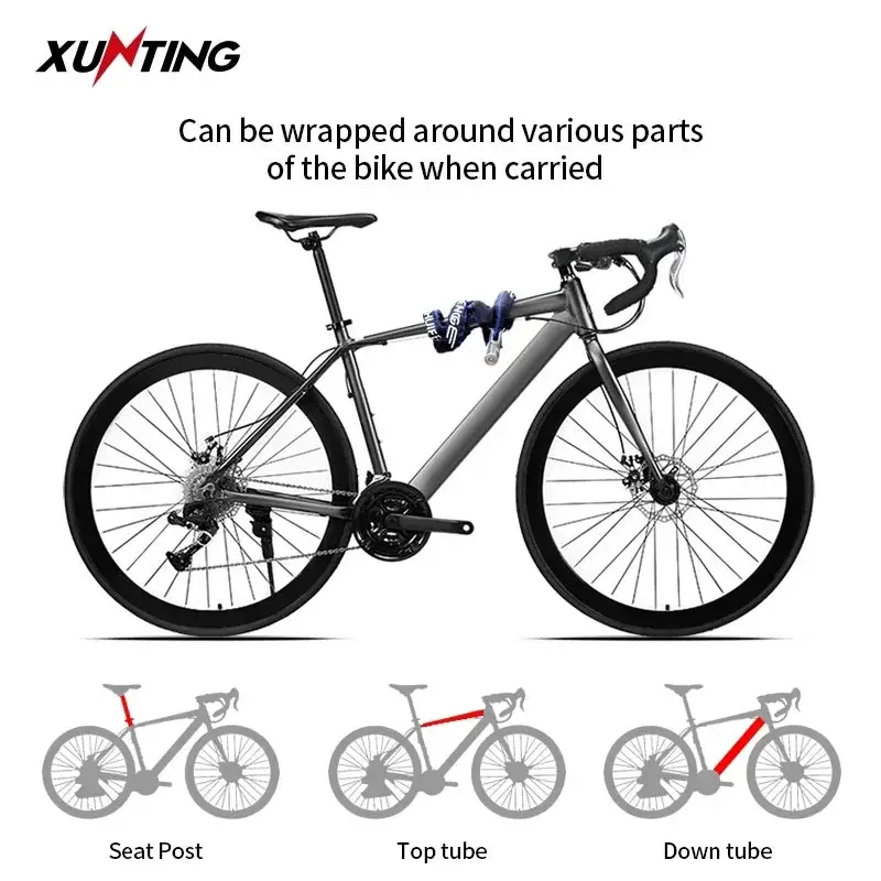 Xunting Bicycle Lock Heavy Duty Bike Chain Lock Anti-Theft Security 6Mm Thick Chain For Motorcycle Door Scooter With 2 Keys 4