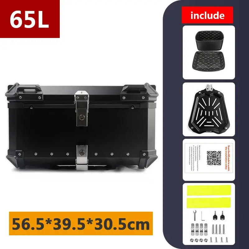 45L 55L 65L 80L 100L Aluminum Motorcycle Box Moto Top Case Rear Storage Luggage Trunk For Bmw R1200gs Lc R1250gs F800gs 20