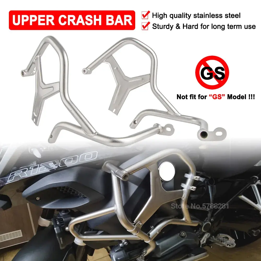 Stainless Steel Tank Guard Crash Bar Extensions Bumper Protector For Bmw R1200gs Adventure R1200gsa R 1200 Gs Lc Adv 2014-2021 1