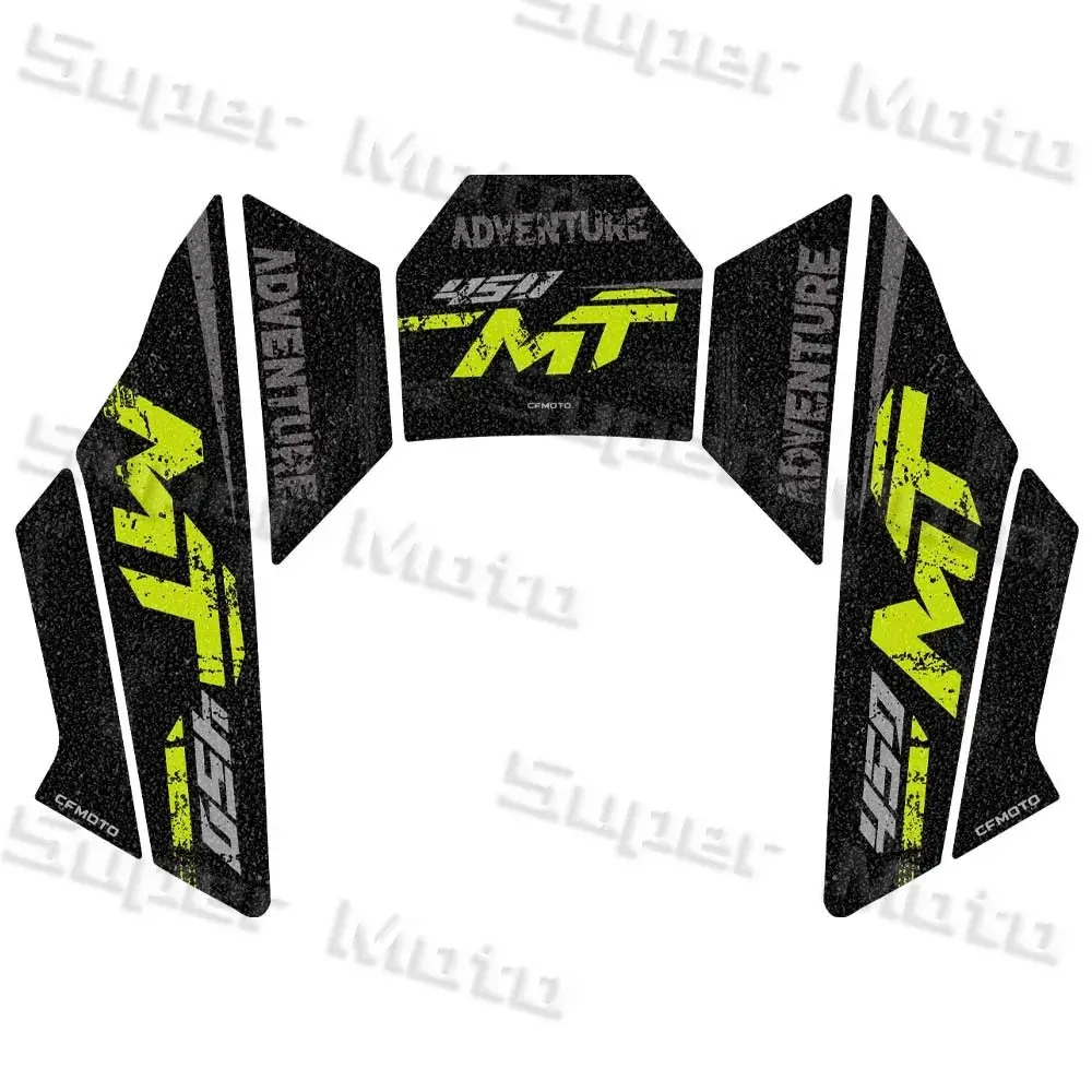 For Cfmoto 450Mt 450Mt 2024 Motorcycle Frosted Fuel Tank Kit Sticker Motocross Protector Knee Grip Pad 3M Decals Accessories 12