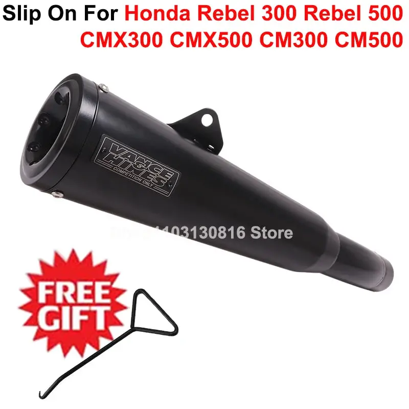 For Honda Rebel 300 500 Cmx 300 500 Cm300 Cm500 2017 - 2022 Motorcycle Exhaust Escape Silencer Modify With Mid Link Pipe Muffler 1