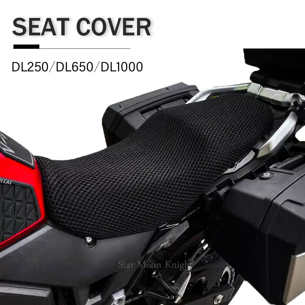 Motorcycle Anti-Slip 3D Mesh Fabric Protecting Cushion Seat Cover For Suzuki V-Strom Vstrom Dl650 Dl1000 Dl250 Dl 650 1000 250 1