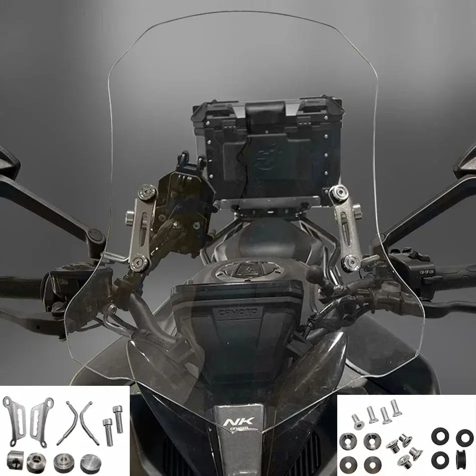 For Cfmoto 800Nk Nk800 Motorcycle Sports Visor Windscreen Windshield Windscreen With Mounting Bracket Deflector For Cf 800 Nk 1
