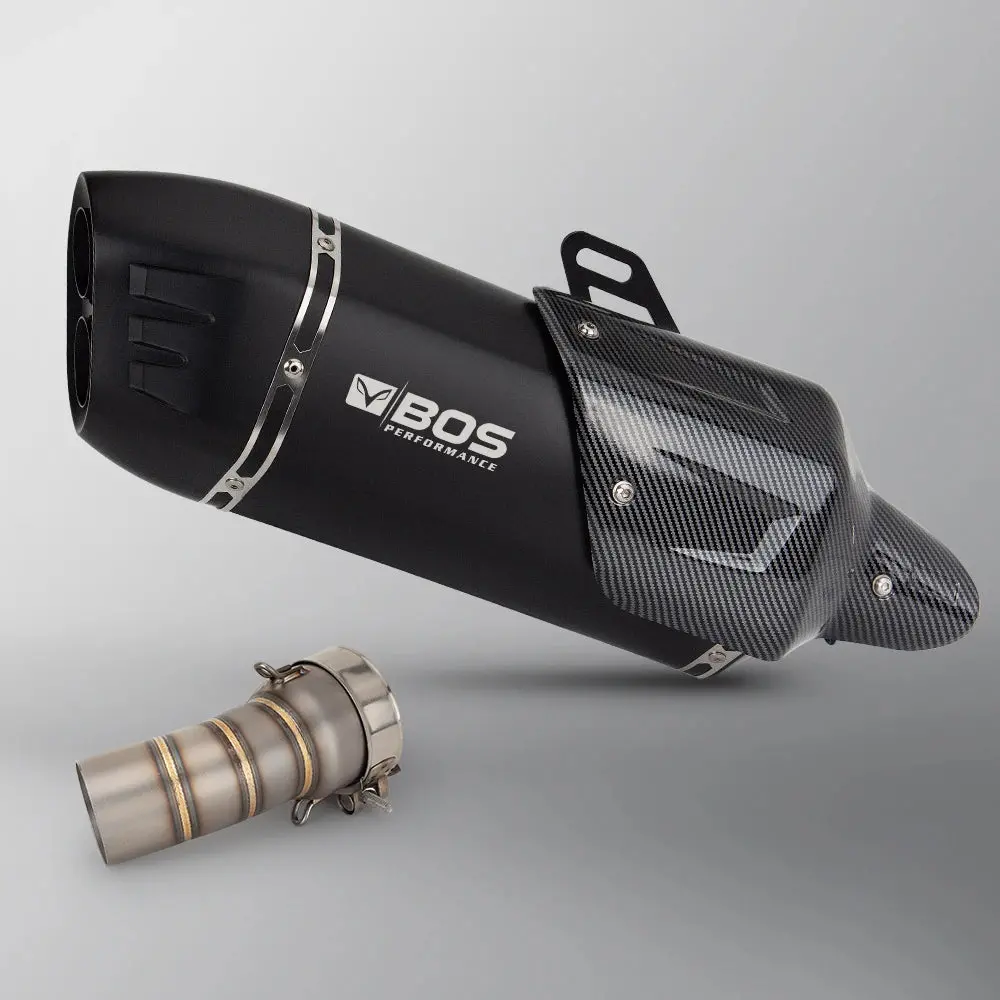 For Bmw R1300gs Adv R1300r R1300rs Motorcycle Exhaust Slip-On Line Modify Stainless Middle Pipe S7 Muffler Adventure Moto Escape 4
