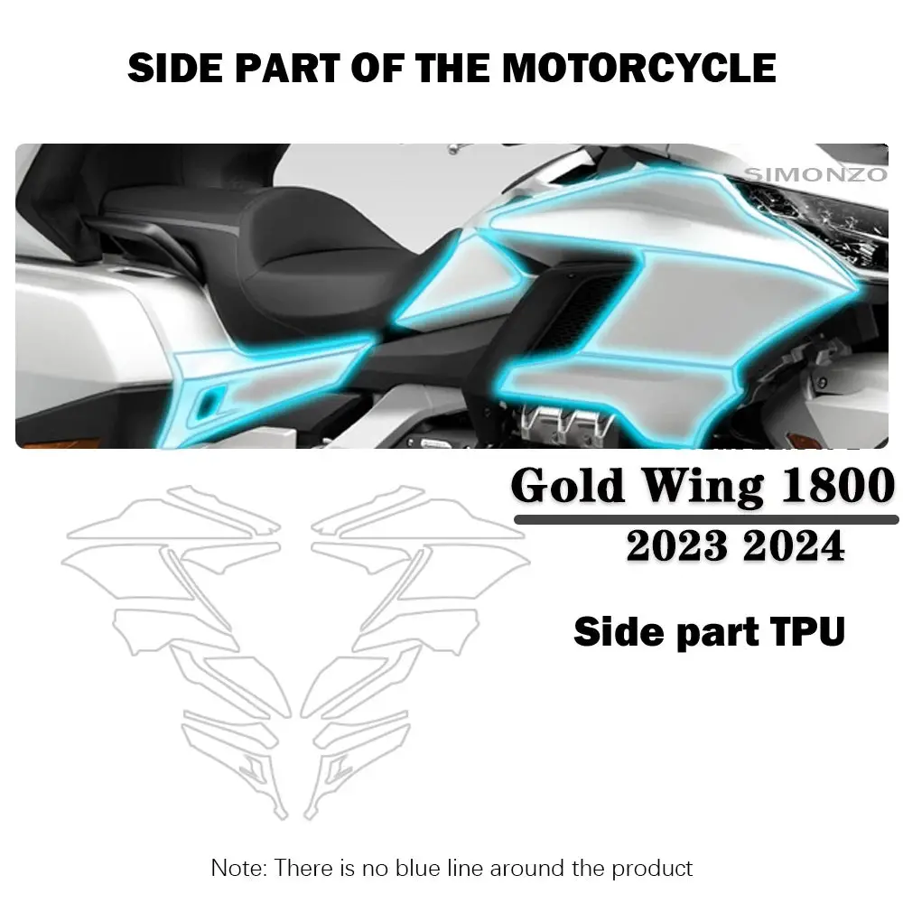 Gold Wing Accessories Motorcycle Protective Film Gold Wing 1800 Gl1800 2023 2024 Anti-Scratch Protection Tpu Motorcycle Cover 1
