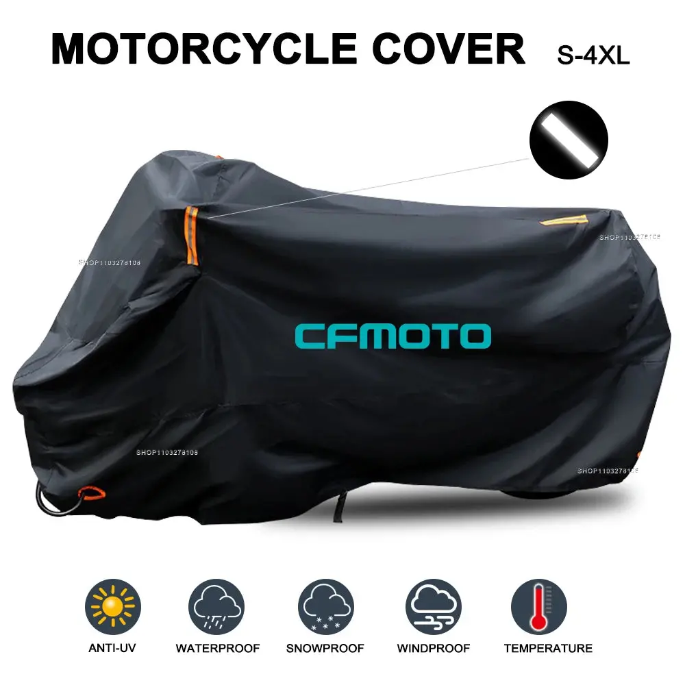 Motorcycle Cover Waterproof Outdoor All Season Dustproof Uv Protector Moto Rain Cover For Cfmoto 650Gt Adventura 400Gt 1