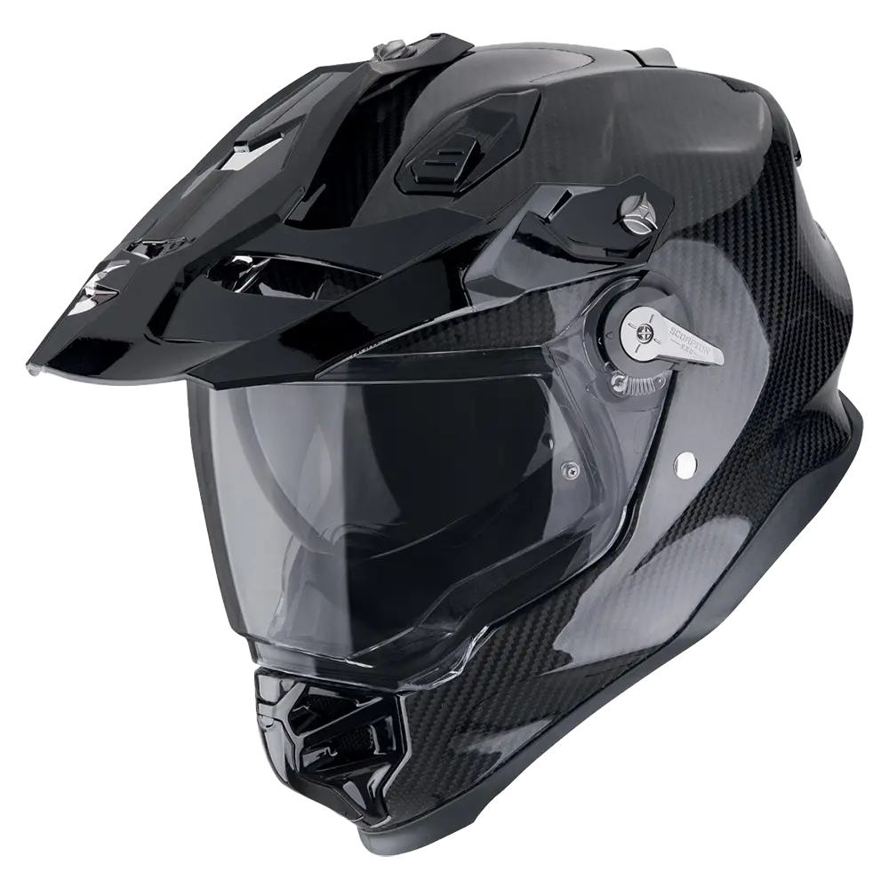 Scorpion Adf-9000 Carbon Air Adventure Helmet (Solid Black) Gloss 1