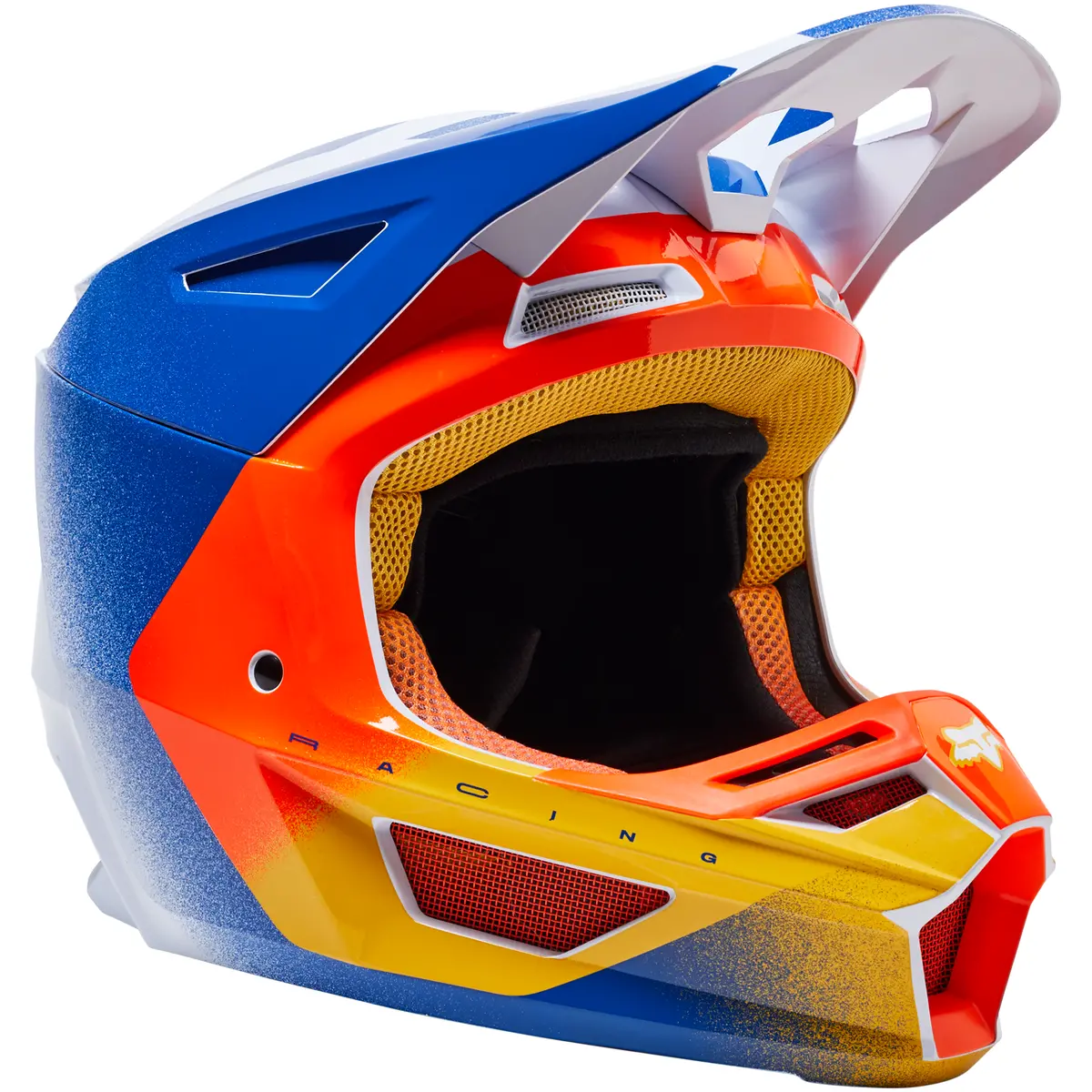 Fox V2 Rkane Helmet (Orange/Blue) 1