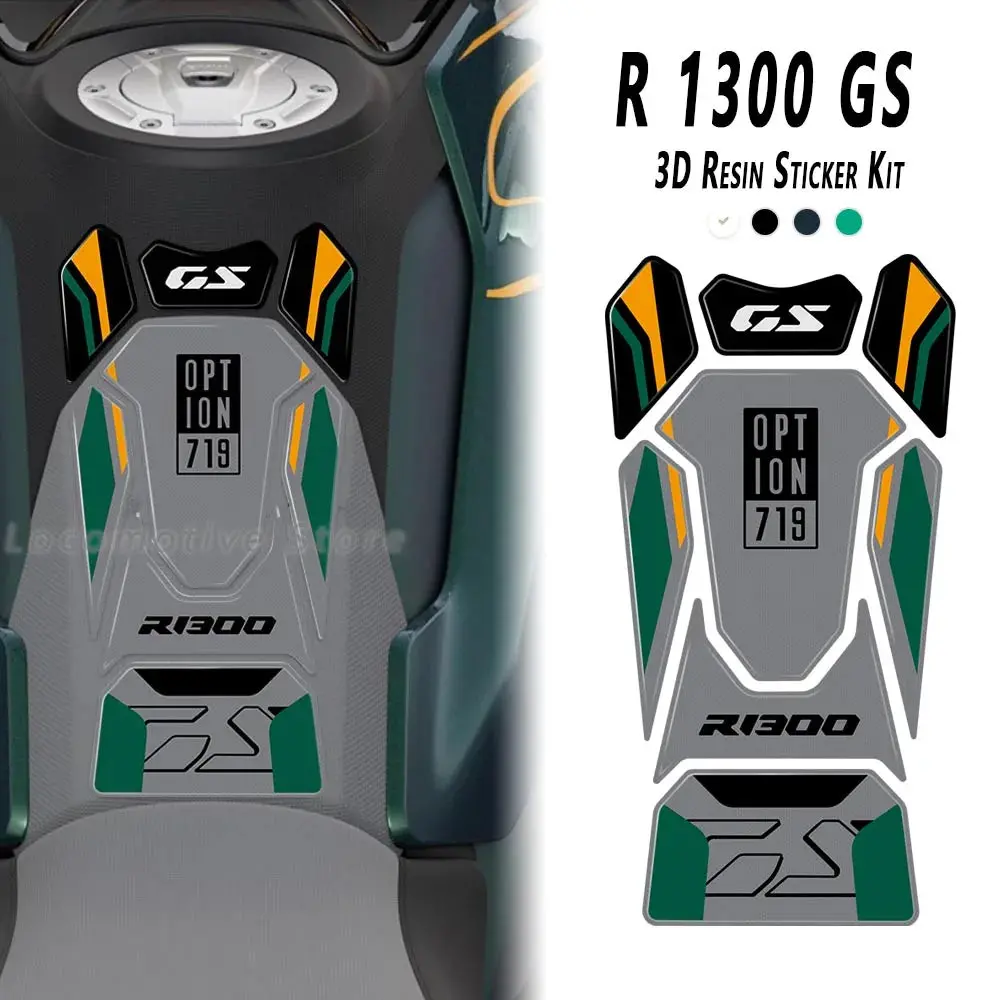 For Bmw R 1300 Gs R1300gs 2023 2024 R1300gs Accessories Tank Mat 3D Epoxy Resin Protection Sticker Kit 1