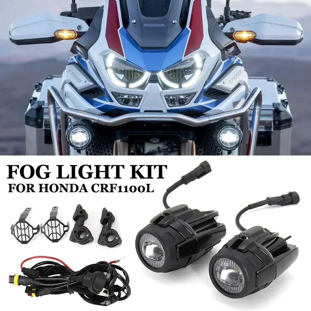 Motorcycle Accessories Fog Lights For Honda Crf 1100 L Crf 1100L Crf1100l Africa Twin Led Auxiliary Driving Lamps Kit 1