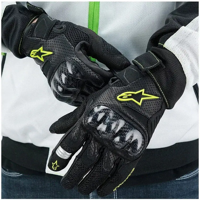 Italian A-Star Gpx Original Single Racing Gloves, Motorcycle Riding Leather Anti Drop All Season Wind Resistant Gloves 1