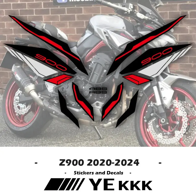 For Kawasaki Z900 2020-2024 23 24 Full Vehicle Fairing Shell Sticker Decals Z900 2020-2021 Factory Replicated Stickers 1