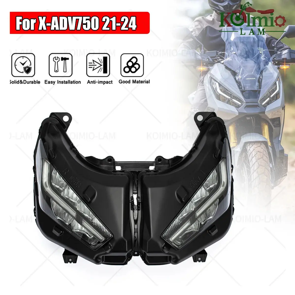 Fit For 2021 - 2024 Honda X-Adv750 Xadv 750 Motorcycle Headlight Head Light Lamp X-Adv 750 2022 2023 Front Headlamp Assembly 1