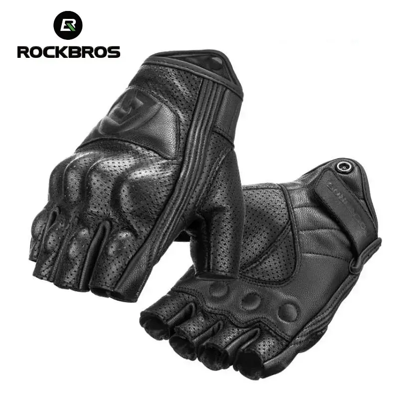 Rockbros Bicycle Men Women Gel Protector Tactical Motorcycle Gloves Sport Short Bike Gloves Breathable Half Finger Gloves 4