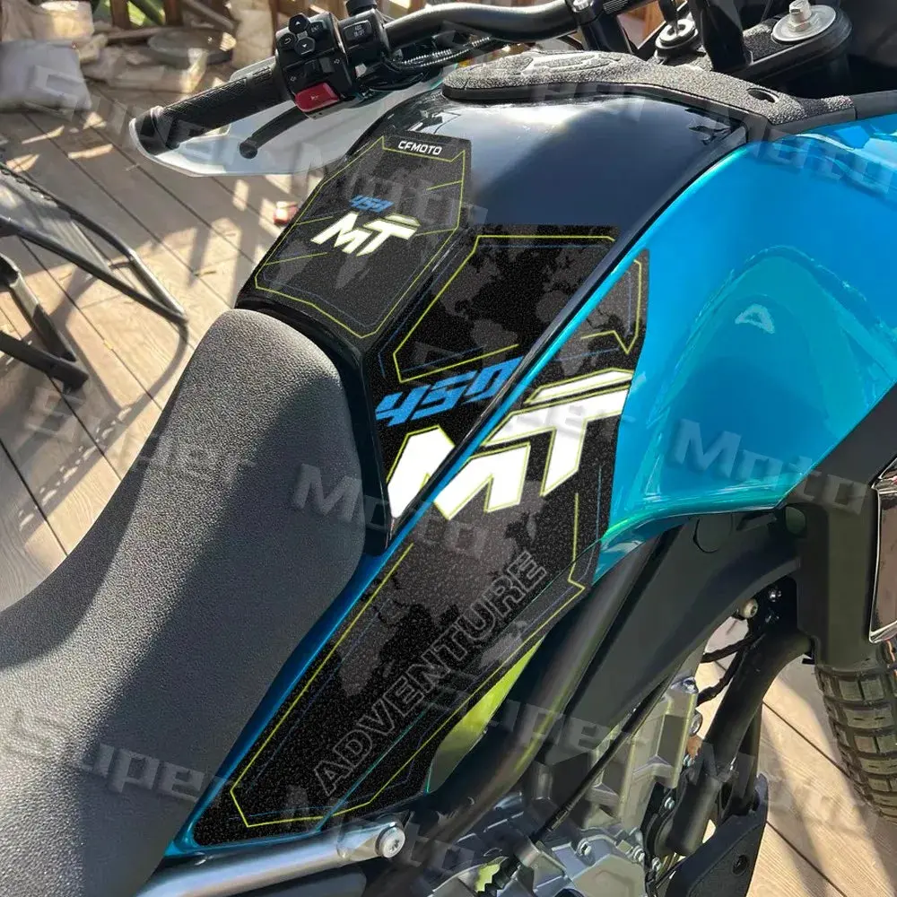 For Cfmoto 450Mt 450Mt 2024 Motorcycle Frosted Fuel Tank Kit Sticker Motocross Protector Knee Grip Pad 3M Decals Accessories 6