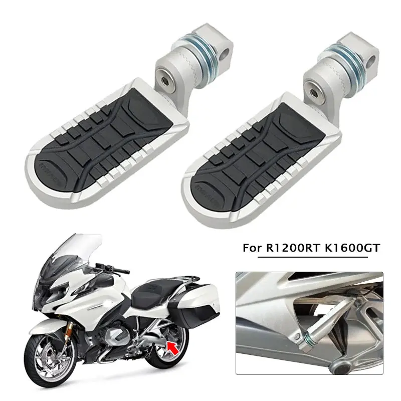 R1200rt K1600gt Rear Rotatable Foot Rests Foot Pegs Pedal Fit For Bmw R 1200Rt R1200 Rt K1600 Gt K 1600Gt 2005-2021 2019 2020 1