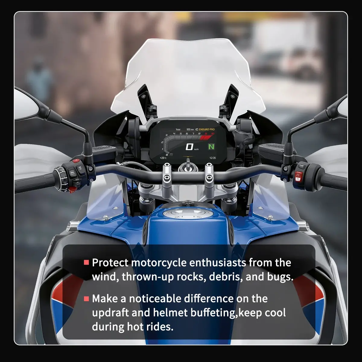 Wolfline Fuel Tank Side Deflector Windscreen Side Wind Deflector Panels For Bmw R1200 R1250 Gs Adv 2014-2024 Motorbike Parts 3