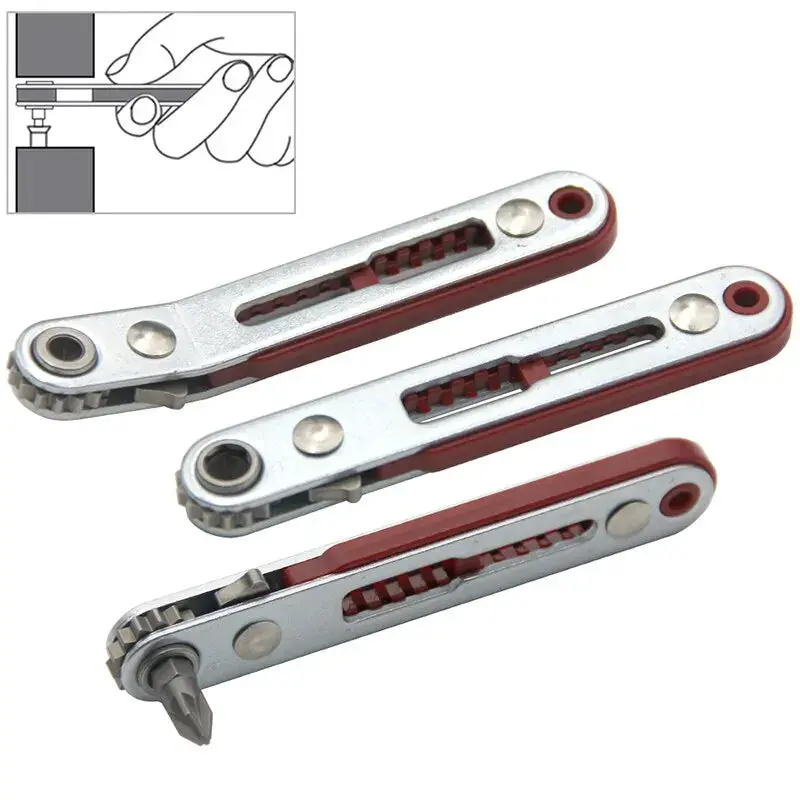 Multifunctional Bidirectional Forward And Reverse Ratchet Screwdriver Elbow Flat Head Wrench Cross Screwdriver Slotted Tool 1