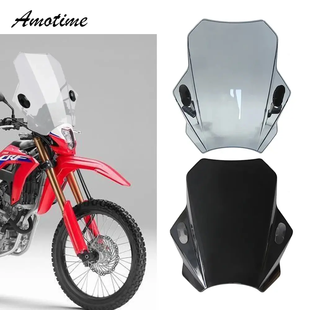 For Crf250l / M 2012-2021 Crf300l 2021 Universal Motorcycle Windscreen Windshield Covers Screen Smoke Lens Motorbikes Deflector 1