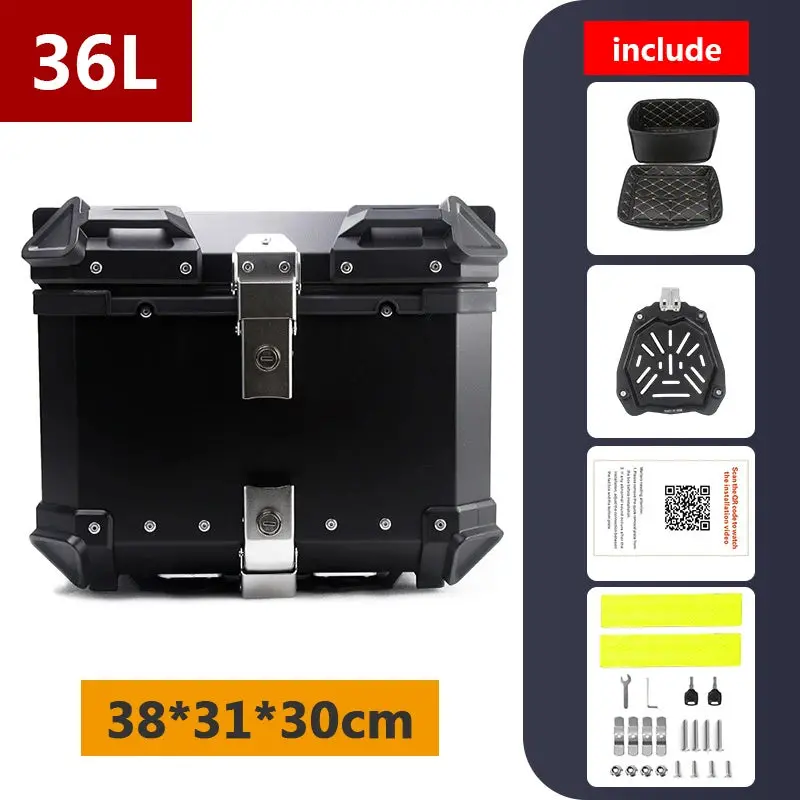 45L 55L 65L 80L 100L Aluminum Motorcycle Box Moto Top Case Rear Storage Luggage Trunk For Bmw R1200gs Lc R1250gs F800gs 20
