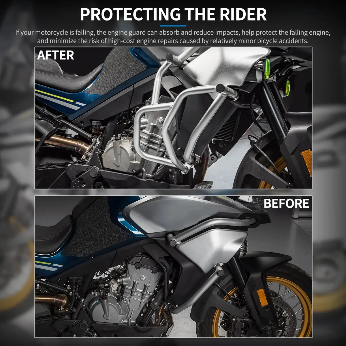 For Cfmoto 800Mt 2021 2022 2023 Engine Guard Highway Crash Bar Motorcycle Frame Protection Bumper 800 Mt Accessories 1