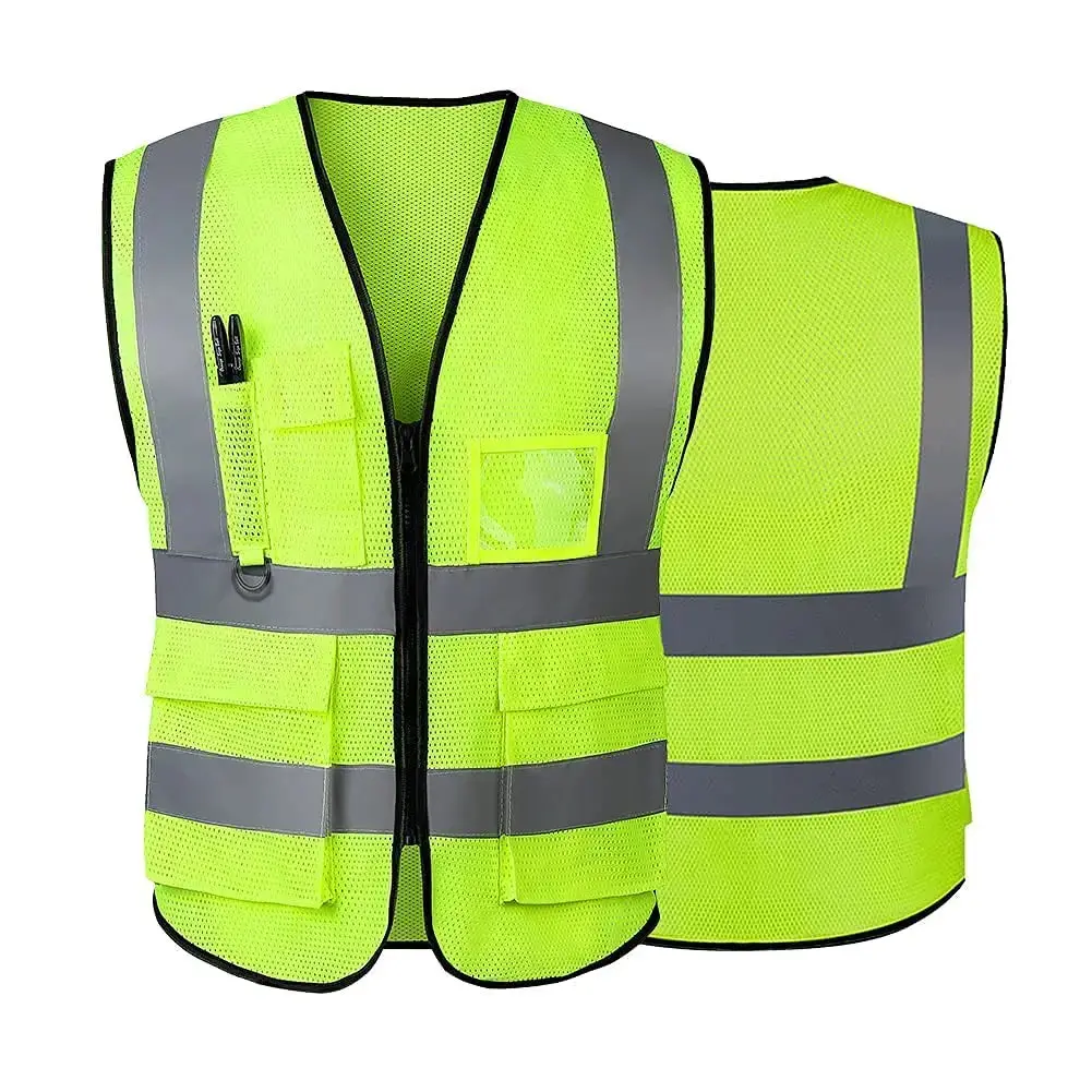 High Visibility Signal Vest Work Safety Jacket Reflective Safety Vest To Work For Men Luminous Vest Fluorescent 8