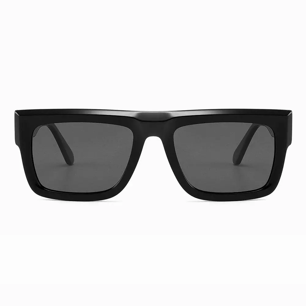 Retro Thick Rectangle Sunglasses For Men Acetate Eyeglasses Frame Fashion Cool Sun Glasses Non-Prescription Clear Lens Spectacle 5