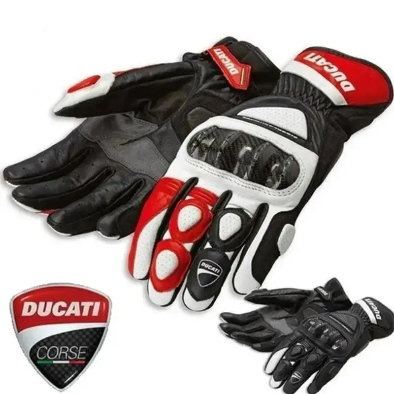 New Summer Winter Full Finger Ducati Motorcycle Gloves Gants Moto Luvas Motocross Leather Motorbike Guantes Moto Racing Gloves 1