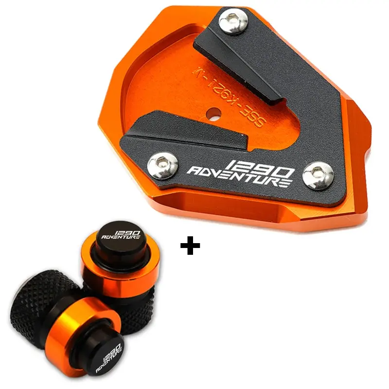 For Ktm 1290 Super Adventure S 1290 Sas 2021 2022 2023 Motorcycle Accessories Valve Caps Kickstand Foot Pad Side Stand Extension 9