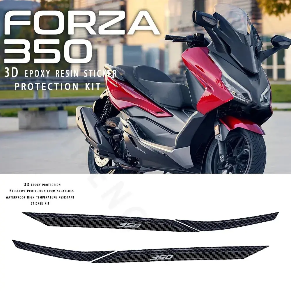 For Honda Forza 350 Nss 350 Motorcycle Parts Rear Handlebar Protection 3D Epoxy Resin Sticker 2021 2022 2023 1